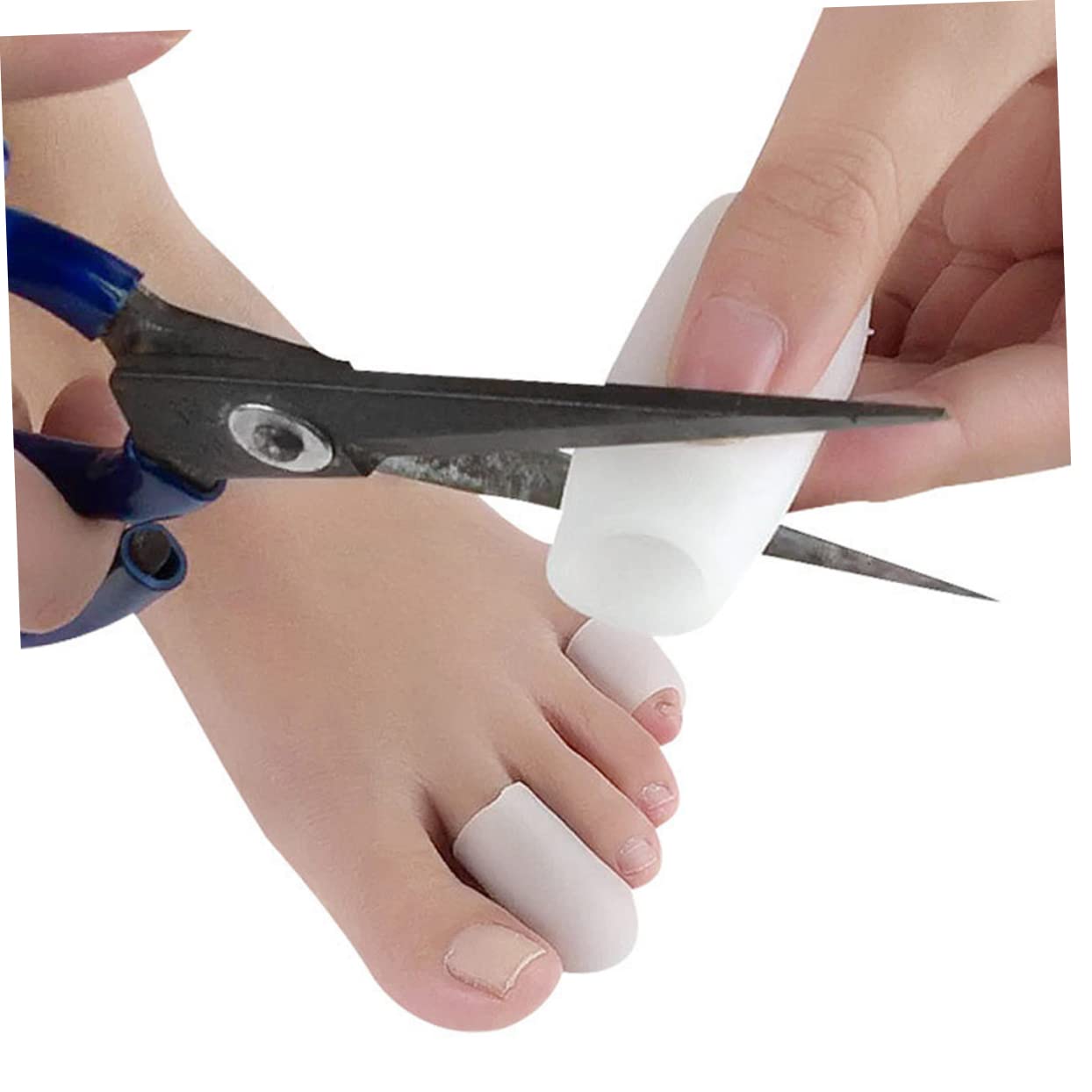 FOMIYES 20 Pcs Toe Cover Heel Protectors Toe Protector Bunion Toenail Anti Friction Protector Toe Spreader Shields Socks Toe Separators Stabilizer Shoe Mat Toe Sleeves Silicone White Gel