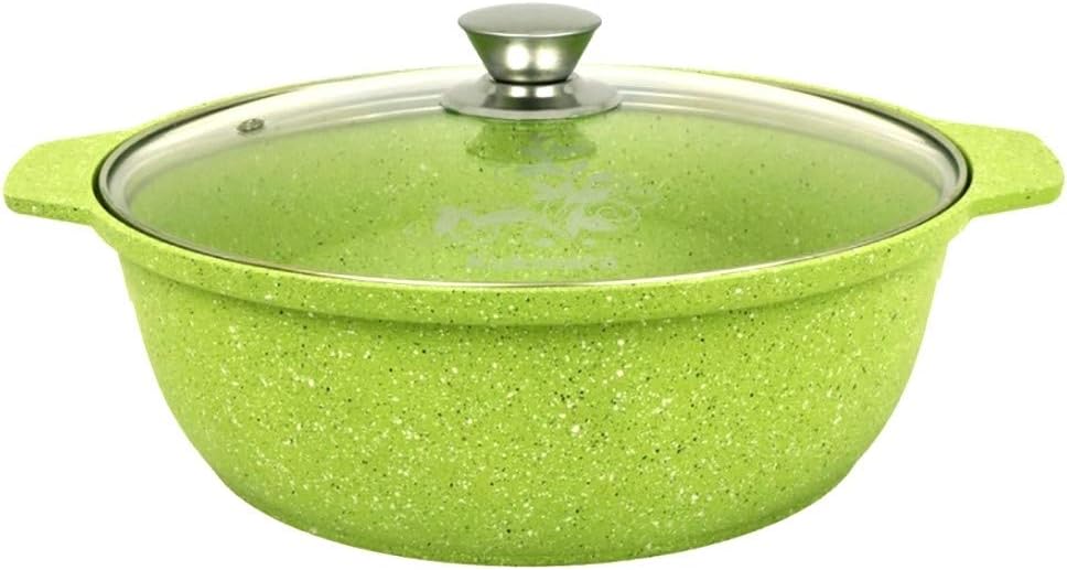 Cooking Pot Aluminum Lime Dutch Oven Pot with Lid 3.2-qt. (3 L) Cookware Kitchen Pot