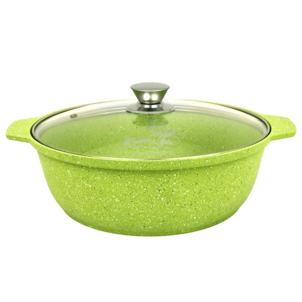 Cooking Pot Aluminum Lime Dutch Oven Pot with Lid 3.2-qt. (3 L) Cookware Kitchen Pot