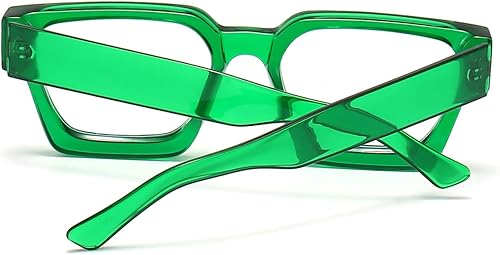 Miniatura 3 de JOVAKIT Gafas de luz azul cuadradas de moda para hombres y mujeres, estilo de diseñador simple, gafas de computadora con marco grueso, antifatiga