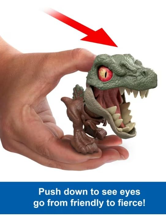 Mattel - Figura de acción de dinosaurio de los Jurassic Mighty Bitters (Real World Feel)