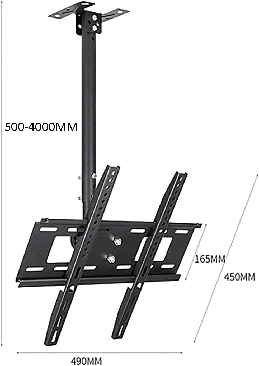 Support mural inclinable et rotatif pour TV de 26 à 60" - Compatible avec installation au plafond