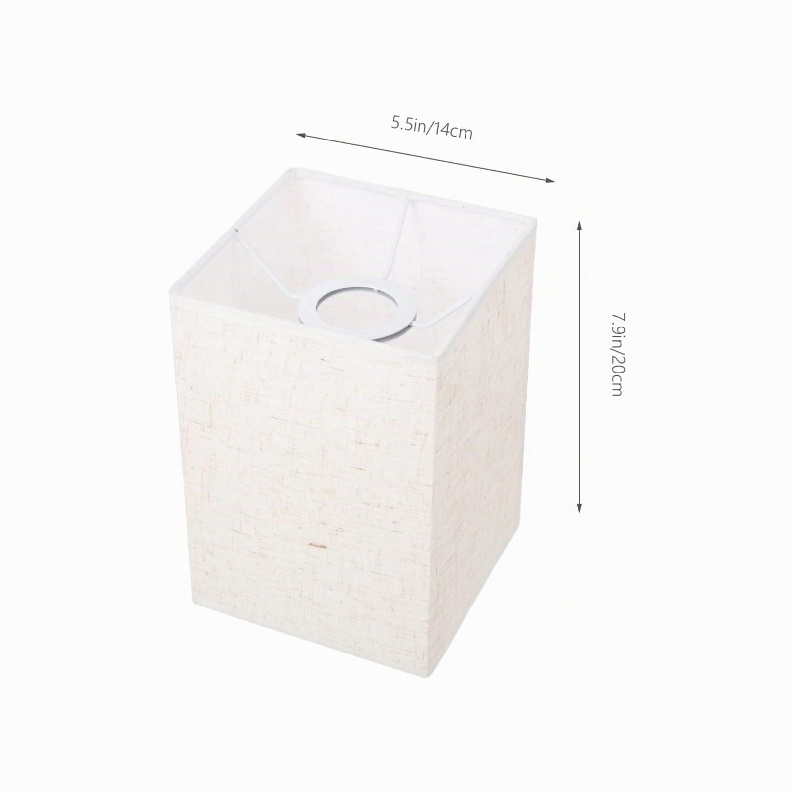 CHILDWEET Pantalla de Lámpara de Lino Cuadrada con Diseño Elegante y Fácil Instalación para Lámparas de Mesa Color Beige