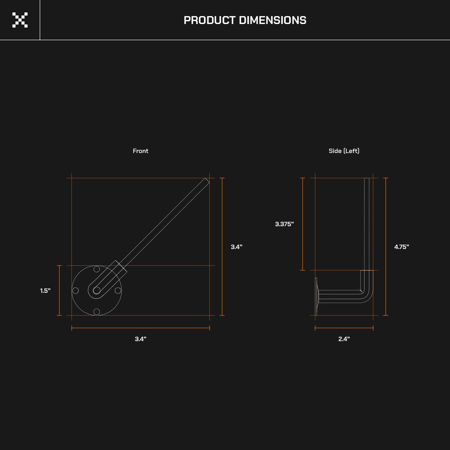 Hold Up Displays - 90 Degree in Barrel Handgun Multi - Mount for Display or Concealed Storage on Most Any Surface - HD85-90