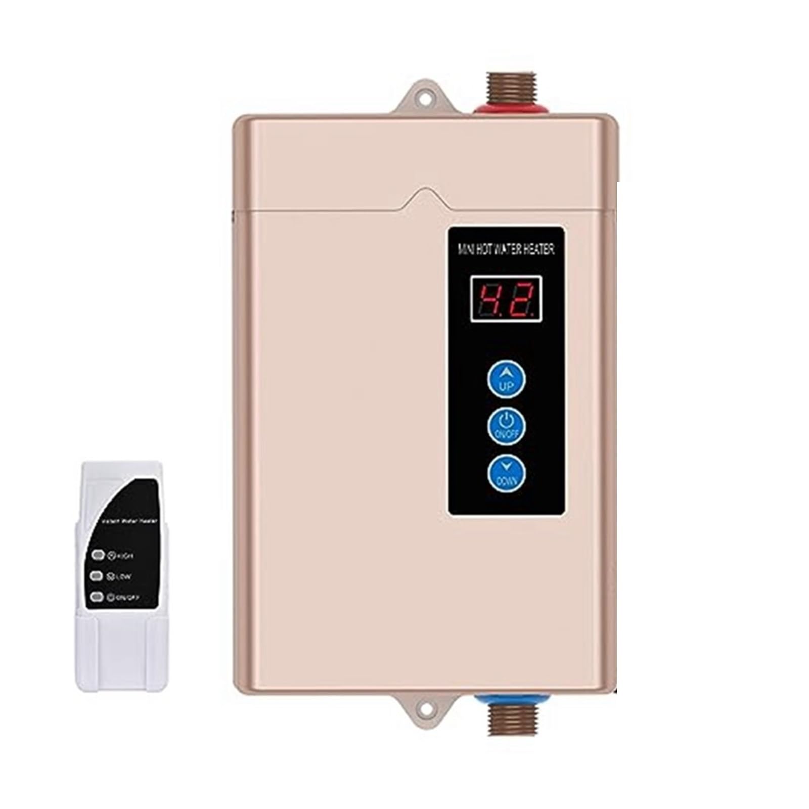 3000W Tankless Water Heater Electric,Instant Hot Water Heater with Remote Control, LCD Touch Screen Water Heat Compact and Durable(Sliver)