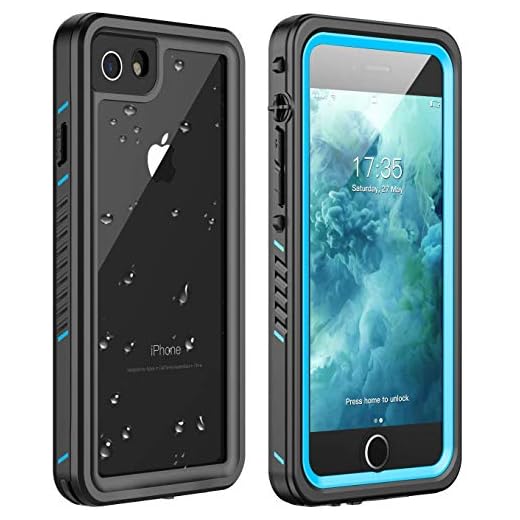 Bestcellcase for iPhone SE 2022/SE 2020/7/8 Case Waterproof Shockproof,Full Body Protective Case with Screen Protector Heavy Duty Cover Phone Case for iPhone SE3 2022/SE 2020/7/8(Blue/Clear)