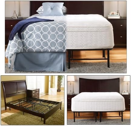 Eco Mattress Store Platform Riser Bed Frame and Foundation Combination Base Size=Cal King Include Cover=Add Cover Storage Bins=Includes Bins