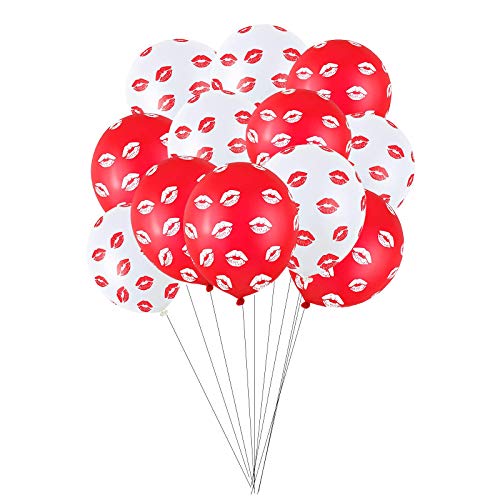Valentine's Day Lipstick Balloons Set Include 2 Pcs Kiss Lip Balloons 2 Pcs Lipstick Balloons And 20 Pcs Latex Red Lip Balloons For Valentine's Day Anniversary Mothers Day Wedding Engagement Party Supplies #TOP7