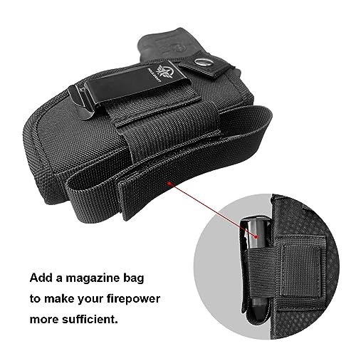 IWB/OWB Gun Holsters for Small Pistols: Ruger LCP 380, LCP MAX, LCP II- Sig Sauer P365 P238- Walther PPK 380, CCP- S&W Bodyguard 380- Beretta Pico- Kahr P380- Micro-Compact Sub-Compact With Mag Holder
