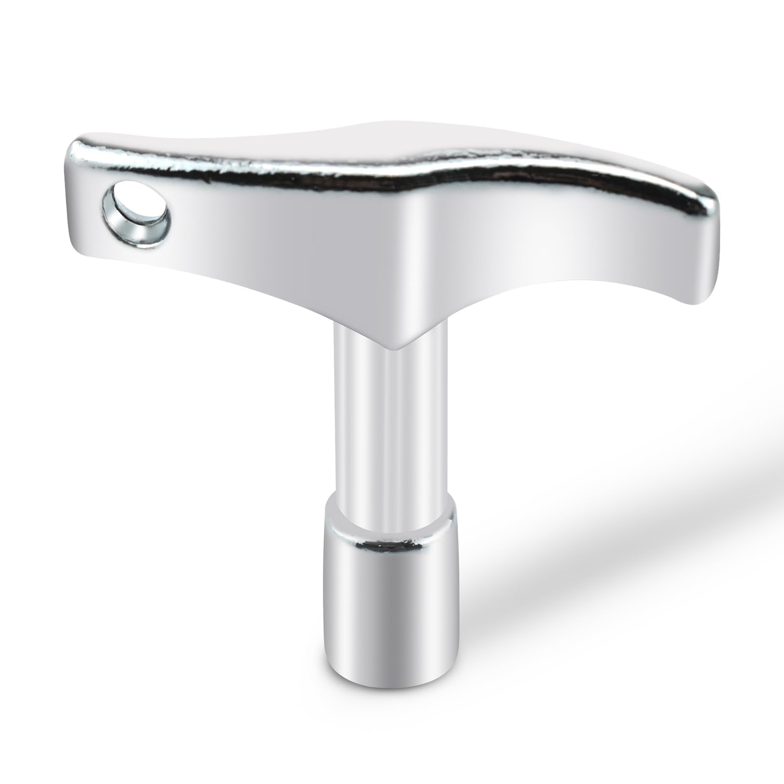 1 Pcs Drum Tuner Key, Universal Stainless Steel Drill Bit Drum Key Tuning Tool Keychain for Electronic Drums and Acoustic, Enhanced Drum Tuning (Silver Quadrilateral)