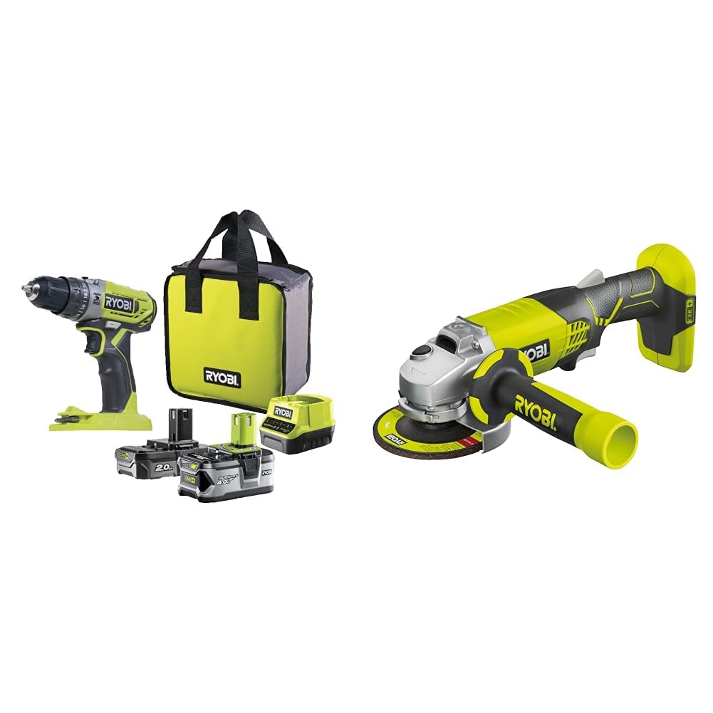 Perceuse et meuleuse RYOBI 18V pour percer le béton et couper le métal
