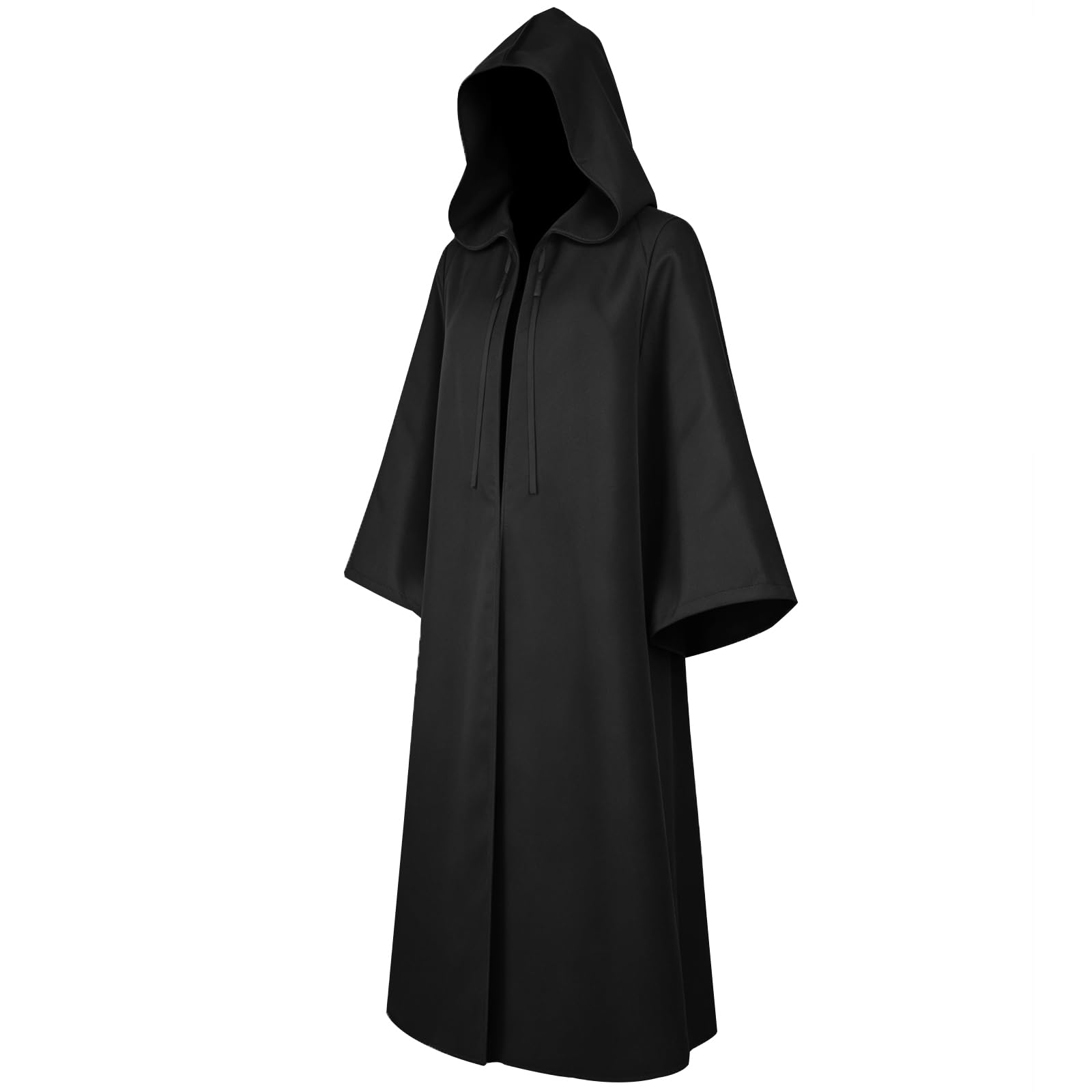 VAAT Halloween Cosplay Costume Robe Cloak Men Hooded Robe Cloak Knight Fancy Cool Cosplay Costume Cape(black-XXL)