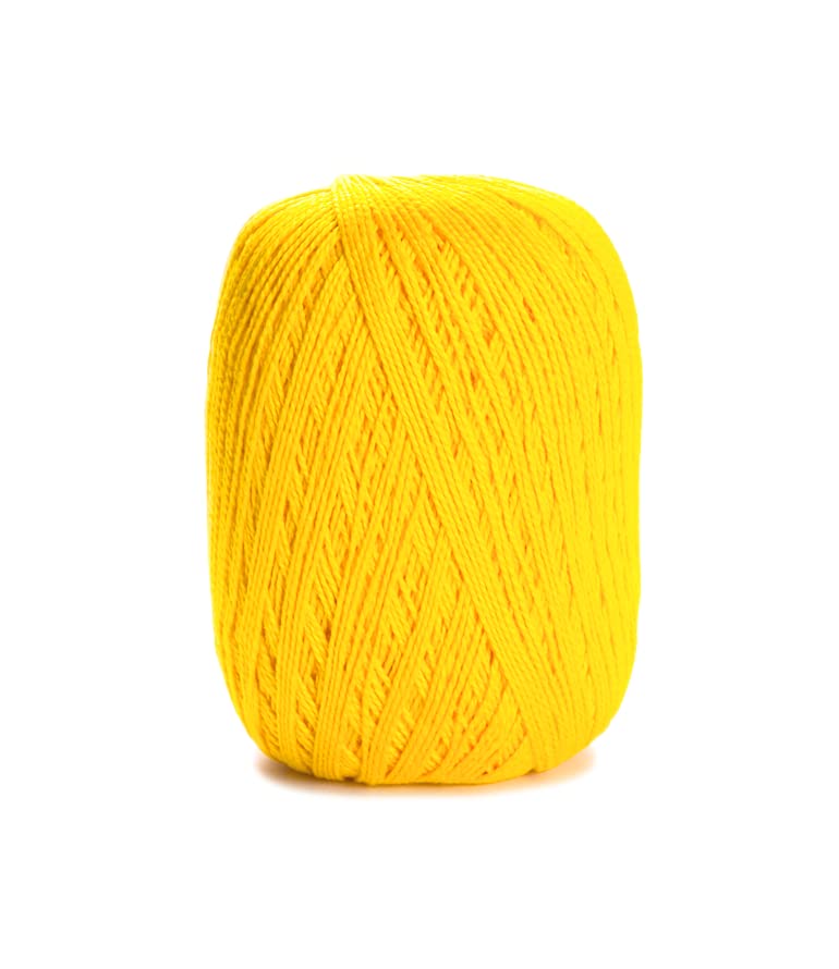 Circulo Anne Yarn 100% Mercerized Cotton 147g - 1289, jaune, 3.5mm - Image 2