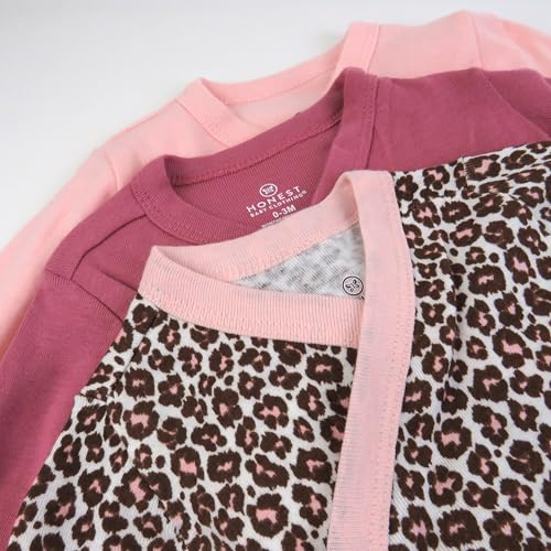 Image of HonestBaby Baby 3-Pack Organic Cotton Long Sleeve Side-snap Kimono Bodysuits