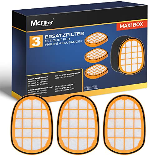 McFilter | 3x Filter für Philips SpeedPro Max Aqua...