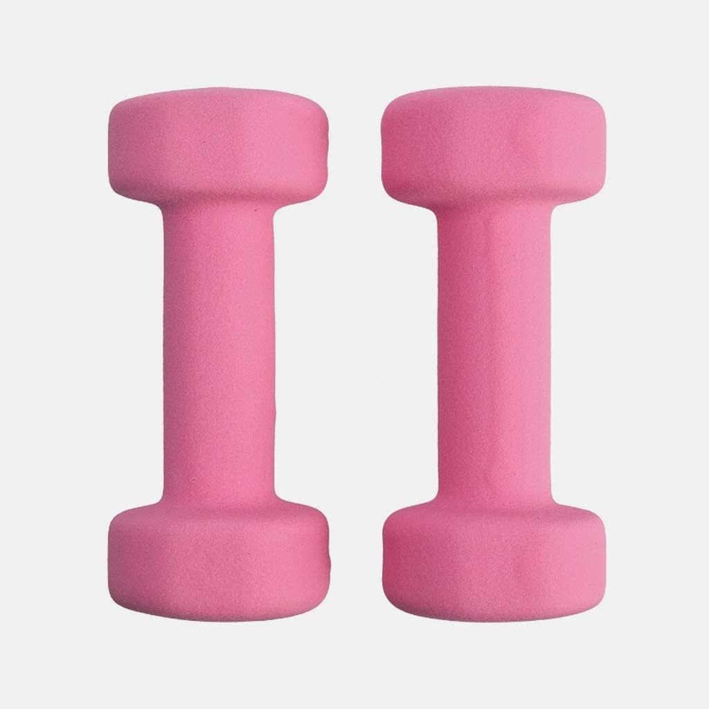 Zestawy hantli, Zestaw hantli ciężarków Hantle do domu Sprzęt sportowy Ciężarki ćwiczeń na mięśnie korpusu i siłę Ergonomiczny, wygodny uchwyt(Pink,8LB(4LB*2))