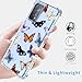EUAGVQY Case for Oppo A54 A74 A93 Floral Transparent Soft TPU Phone Case Air Cushion Shockproof Bumper Protective Phone Cover for Oppo A54 5G,Color Butterfly