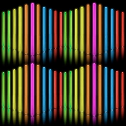 Glow Fever 10 (25.4cm) Barritas Luminosas Multicolor - 100 Uds Barritas Luminosas Bulk - Accesorio Fluorescente para la Noche, Halloween y Boda - Luz de Fiesta