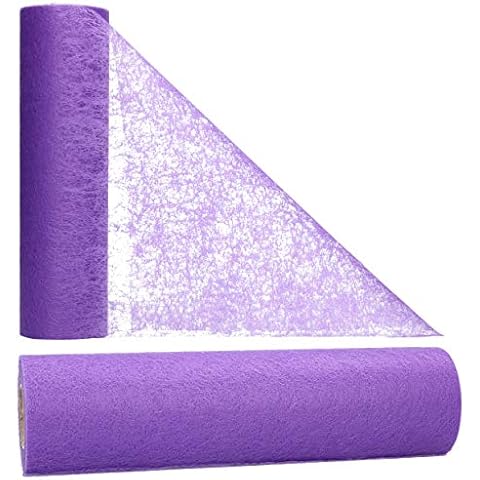 AmaCasa Non-Woven Table Runner 30 cm / 25 m Table Runner Wedding Communion 30 cm Purple Cover