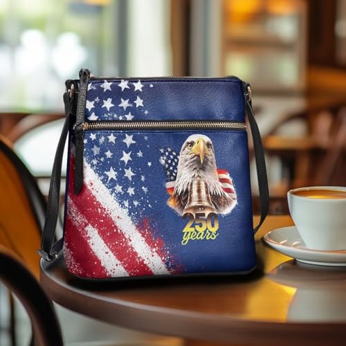 Image of Leather Purses for Women, Leather Hobo Bags for Women Travel Sling Purse Triple Zippered Pockets Shoulder Bag