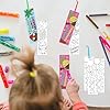 Haooryx Color Your Own Summer Bookmarks - 72Pcs Bulk Kids DIY Coloring Blank Bookmarks Summer Theme Book Marks for Teacher Student Classroom Rewards Supplies Paper Art Craft Kit Party Gift Bag Fillers #3