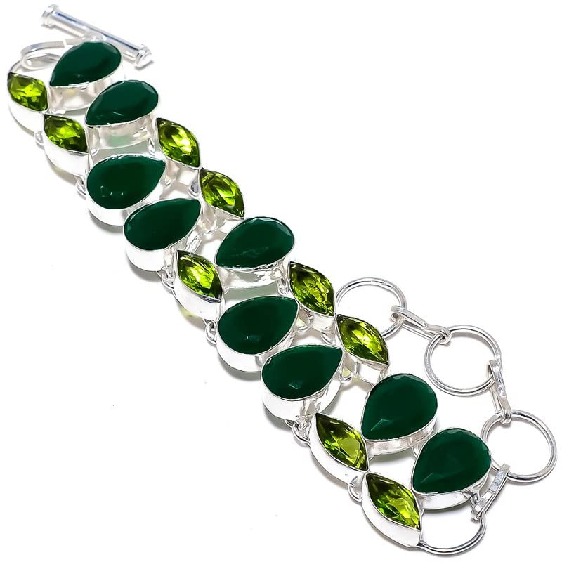 Bracelet améthyste verte et quartz kashish skoda fait main