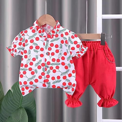 Image of Bold N Elegant Flower Emboss Cute Ruffle Top Tshirt and Shorts Summer Baby Girl Clothing Set for Infant Toddler Kids