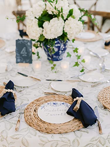 Yeeman Wood Beads Napkin Rings Natural Wooden Beads Napkin Holders With Tassels Elastic Wooden Napkin Buckles For Christmas Farmhouse Wedding Home Decor Table Decoration (6) #TOP5