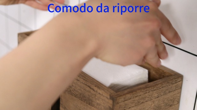 Porta Asciugamani Di Carta In Legno Kirigen - Per Cucina E Bagno, Capacit&agrave; 150-200 Tovaglioli