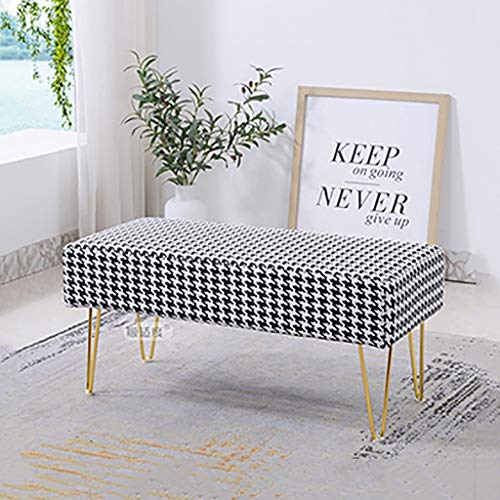 Tabouret de canapé multifonctionnel et banc à chaussures d'entrée 90cm - 3