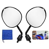 【ハンドルに収まるコンパクトサイズ】 台湾ミラー ショートミラー ヤマハ バイクミラー シグナスX マジェスティS グランドアクシス ジョグZR JOGZ M8 正逆ネジ 社外品 汎用 ブラック 黒