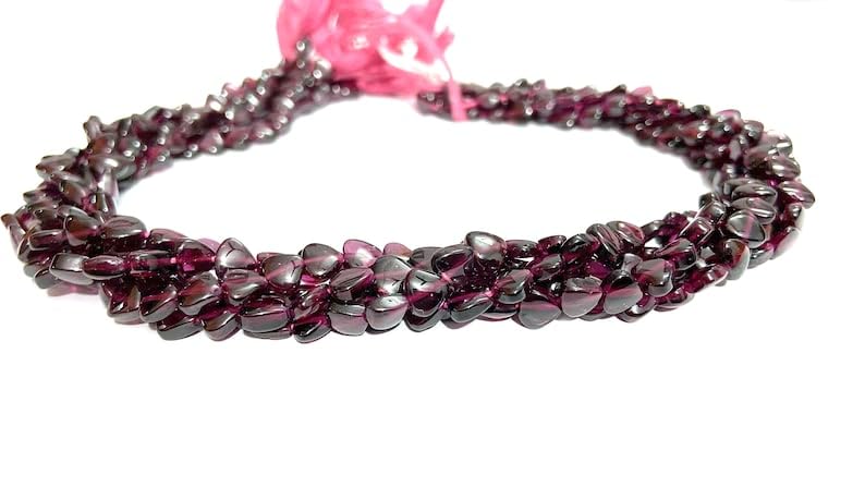 Perles de grenat naturel de 6mm en fil de 33cm pour la création de bijoux et colliers faits main