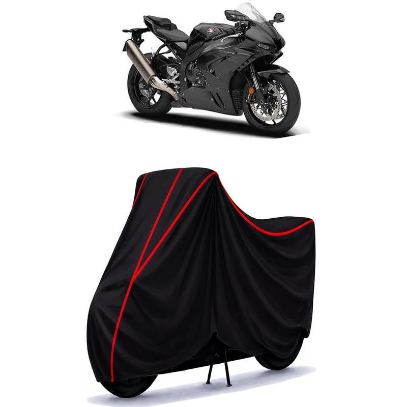 Image of 1000 RR-R Water Resistant Bike Cover for All Motorcycles & Rain | Heavy Duty Taffeta Fabric | UV Protection, Dustproof, Scratchproof | All Weather Two Wheeler Body Cover with Elastic Bottom