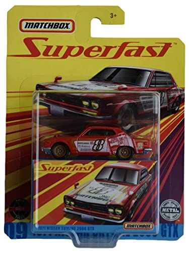 Matchbox 1971 Nissan Skyline 2000 GTX Superrápido coche de colección escala 1:64 para coleccionistas