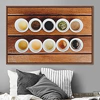 Framed Canvas Wall Art Coffee in The Mornings Coffee Dark Drinks Farmhouse/Country Group Multicolor Photography Realism - 16x24 inches