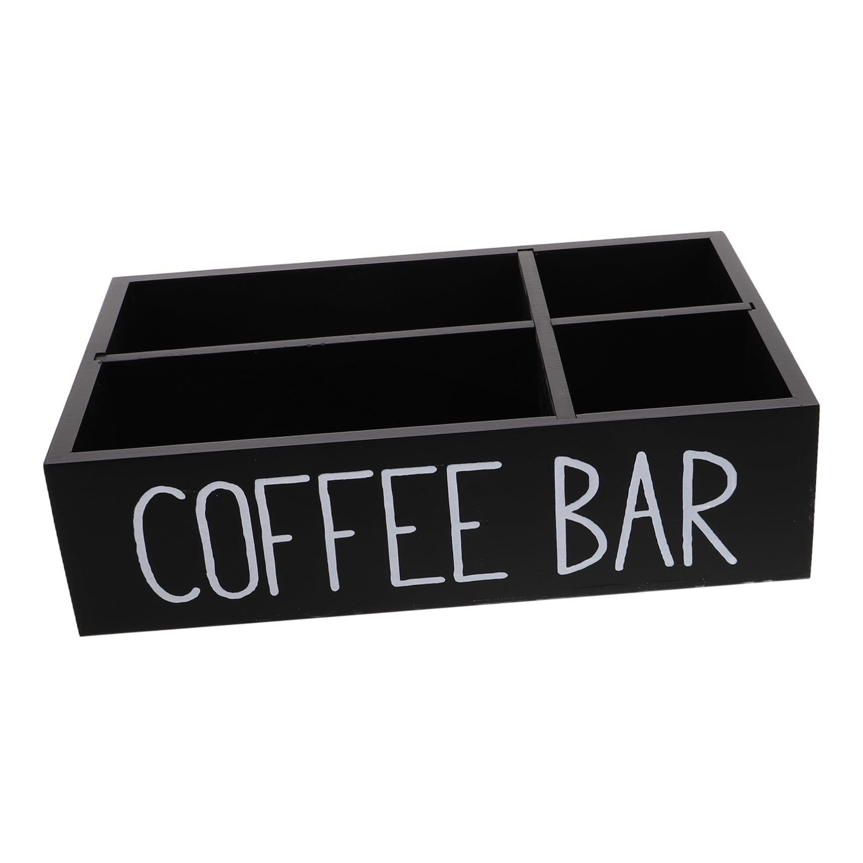 Organisateur de Sachets de Thé en Bois pour Comptoir, 4 Compartiments