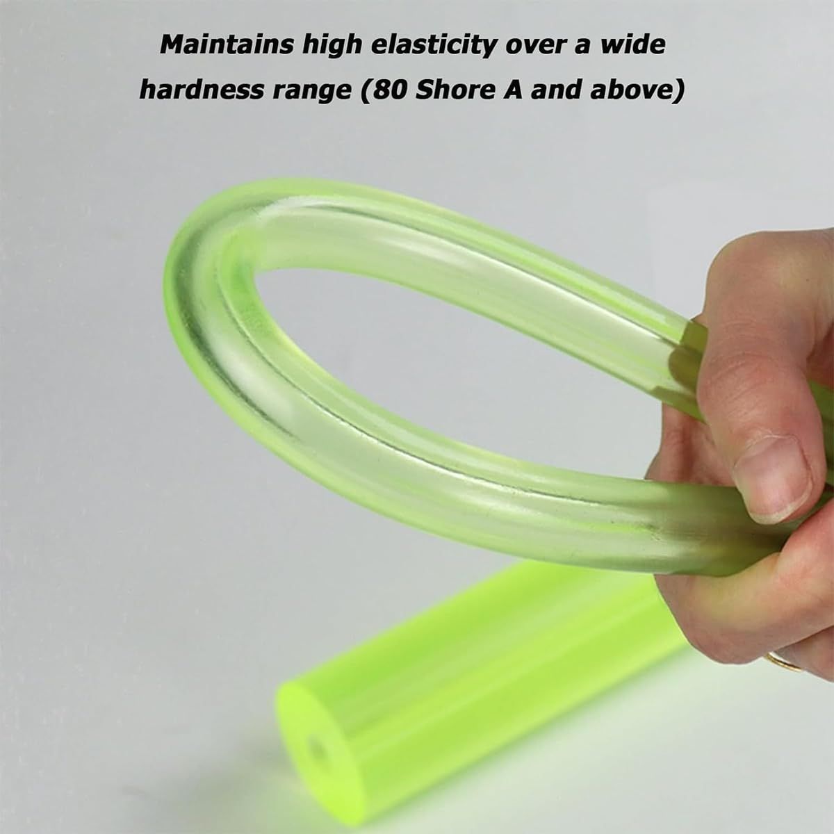 PU Poliuretano Barra Cava Gialla Trasparente, Elastomero Industriale Resistente A Usura E Pressione, per Edilizia E Industria,60mmx15mmx500mm