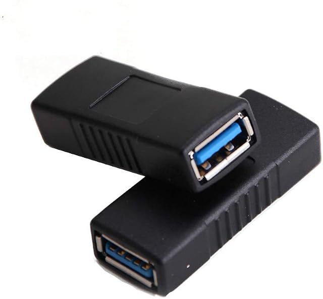 SuperSpeed USB 3.0 Coupler Adapter Type A Female to Female Bridge Extension Connector by Oxsubor(2PCS)
