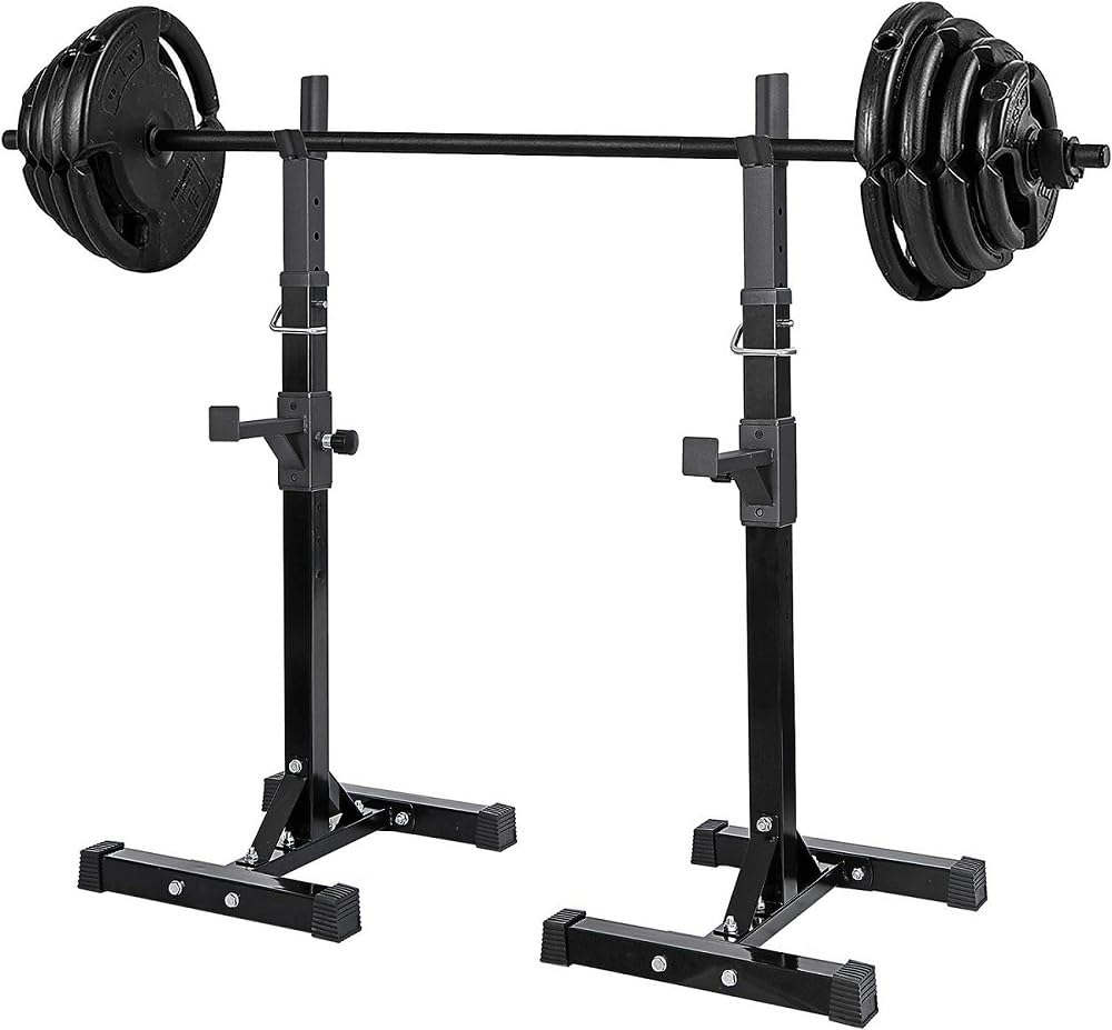 IRIS Adjustable Height 40"-66" Portable Dumbbell Racks Sturdy Steel Squat Rack Barbell Free Bench Press Stands Home Gym Dipping Station (B0D6RSR69Y) Amazon Price History, Amazon Price Tracker