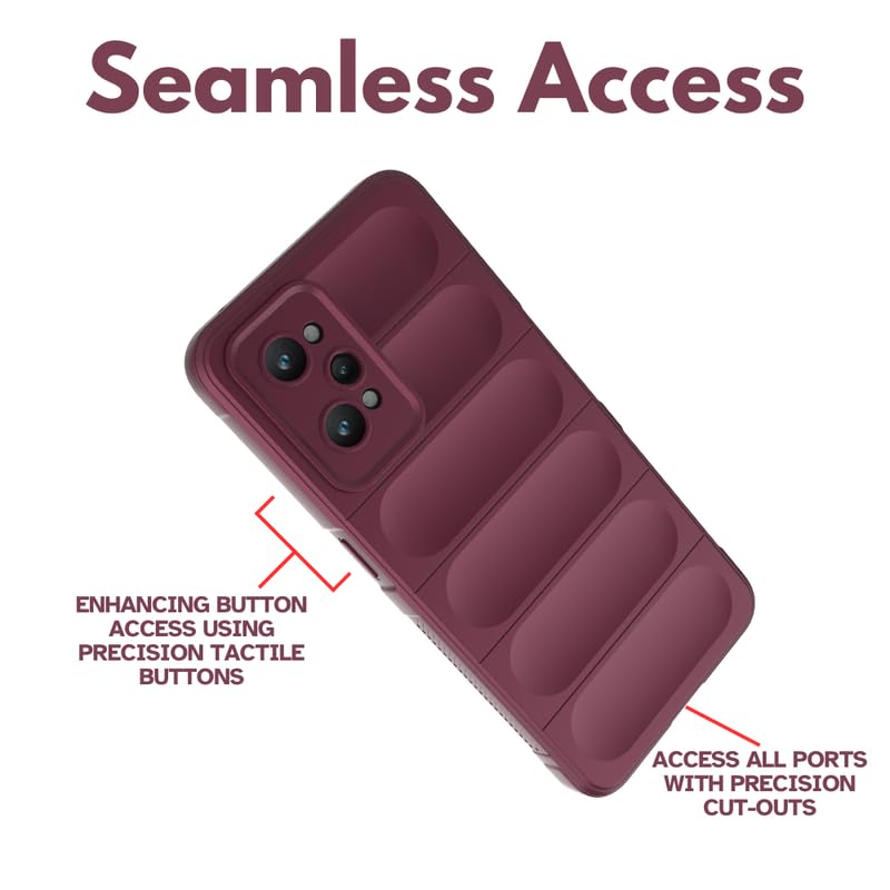 Image of Coko Back Case Cover for Realme GT Neo 2 5G, Compatible for Realme GT Neo 2 5G Back Case Cover, Matte Case with Inner Lining, Liquid Silicon Magic Case with Side Grip Camera Protection (TPU, Plum)