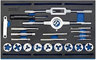 Draper 63520 Combination Tap and Die Metric and BSP in Eva Foam Insert Tray ,Blue,22 Piece Set
