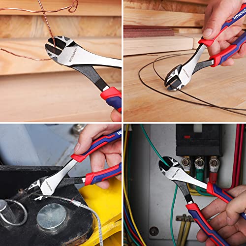 WORKPRO 8 Inch High Leverage Diagonal Pliers, Wire Cutters Heavy Duty in CRV Steel, Diagonal Cutters for Cutting Wires - Image 7