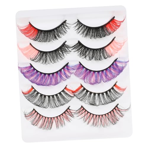 TOVINANNA 1 Caja pestañas de colores mate maquillaje latigazos para máscara ser dúo pestañas postizas kit de pestañas pestaña de moda pestañas de maquillaje femenino de imitación