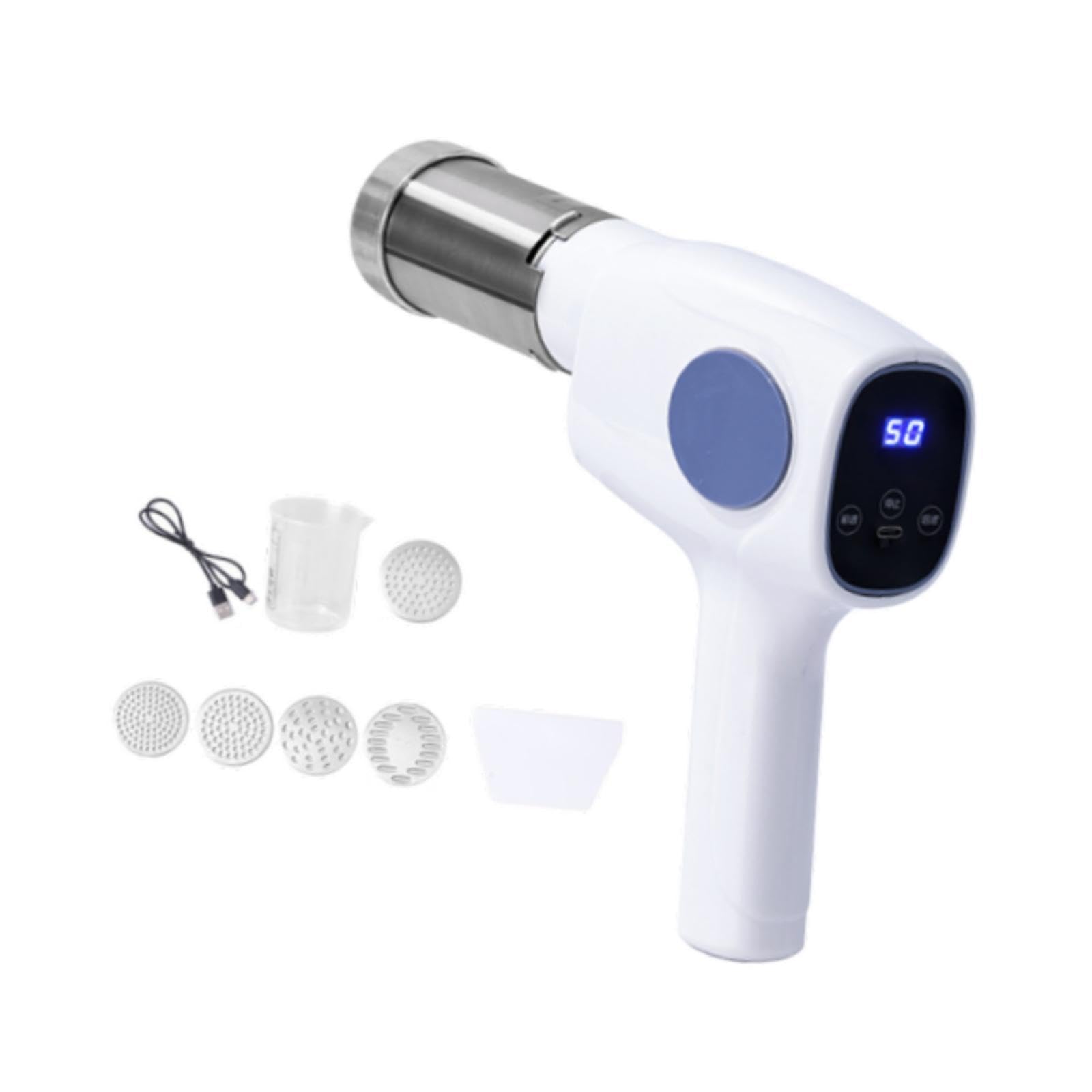 Electric Pasta Maker 5 Heads Noodle Press Machine for Lasagna Macaroni Ramen White|Home & Garden|Kitchen Dining & Bar|Kitchen Tools & Gadgets|Pasta Molds & Presses