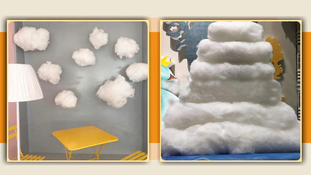 Decorazioni Nuvole Artificiali Appese | 4 Pezzi 25x20x20 Cm Per Feste E Casa