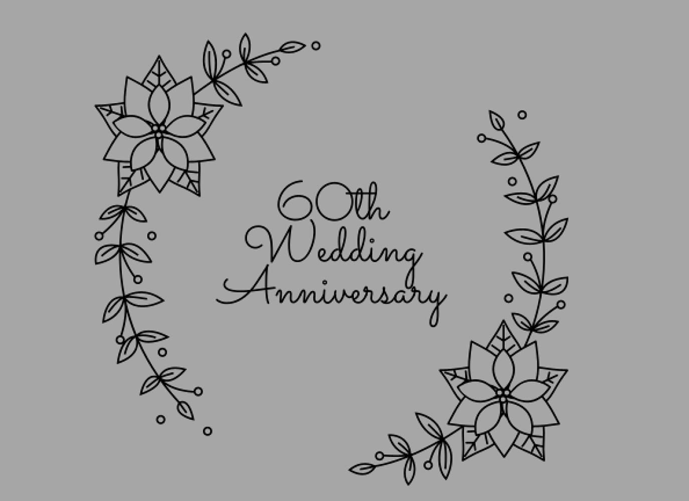 60th Wedding Anniversary: 60th Wedding Anniversary, Guest Book, 8.25x6, 100 pages, for signatures, thoughts and memories.