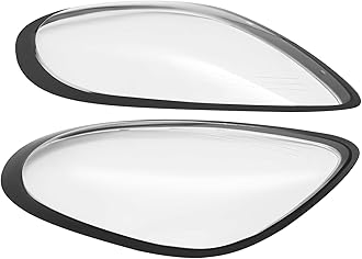 CreoCast for 2014 2015 2016 Porsche Boxster/Cayman 981 Headlight Lens Cover, Driver Passenger Side Headlamp Lens Cover Replacement Left& Right Headlight Cover