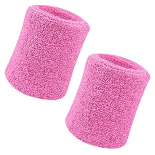 Vidillo Bandeau de Transpiration, 2 Bracelet Bande Sport Poignet, 4 Pouces de Sport Bandeau de Poignet en Coton Doux pour épaissir, pour Le Basket-Ball de...