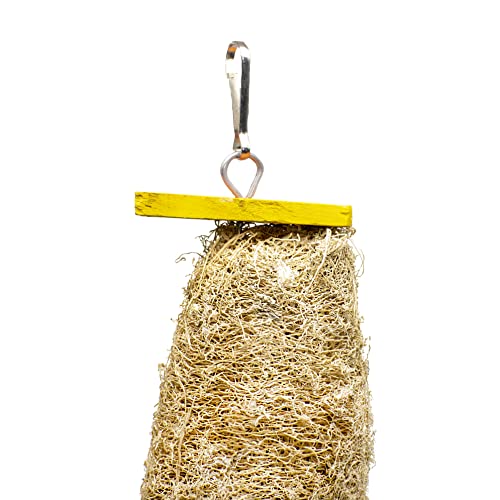 PETZOO-Playful-Mesh-Hanging-Chewable-Toy-for-Big-Birds-Macaw-African-Grey-Pet-Toy-Parrot-Alexandrine-Budgies-Hamster-Cage-Accessories-Resting-Toy-Wooden-Training-Aid-for-Bird-Parrots