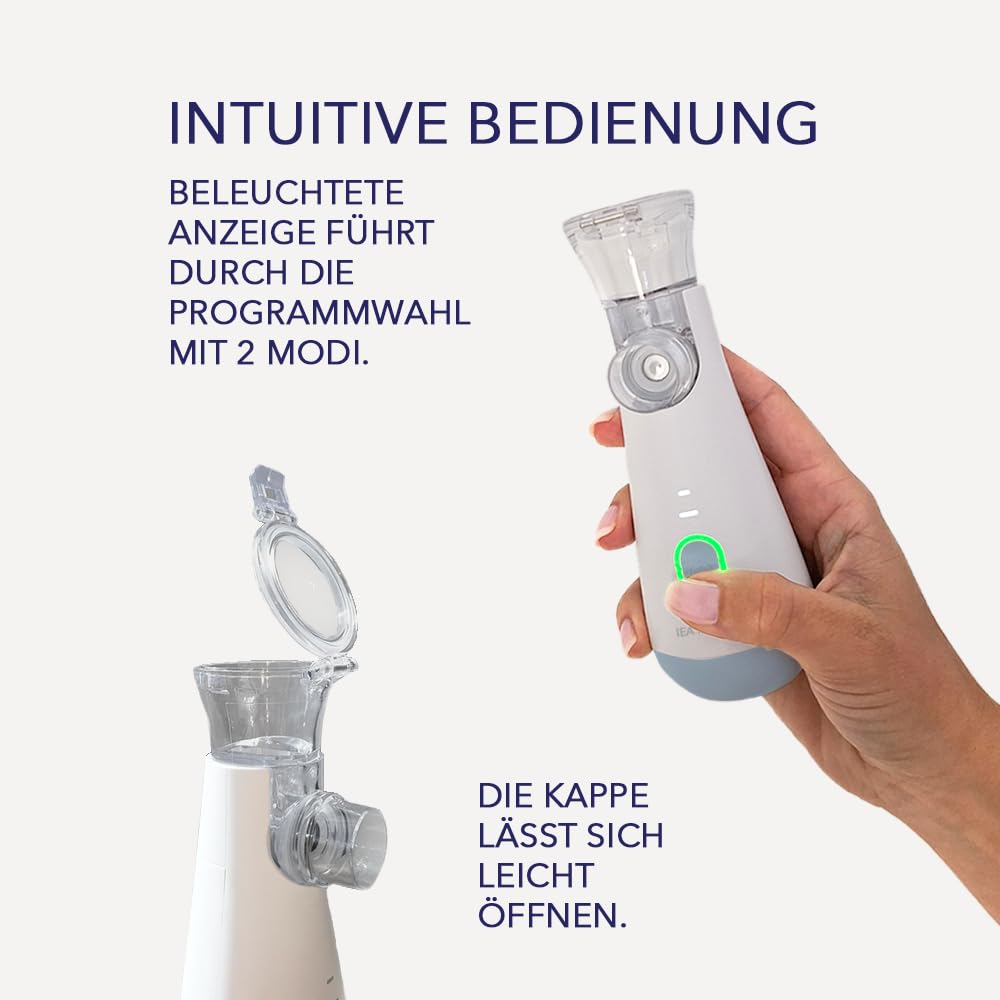 IEA Medical Inhalationsgerät blau – Vernebler Kinder & Erwachsene, tragbar